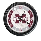 Mississippi State University Indoor/Outdoor LED Wall Clock by Holland Bar Stool Co., ODClk14BK-08MssStU