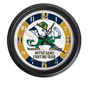 Notre Dame Indoor/Outdoor LED Wall Clock by Holland Bar Stool Co., AGS-ODClk14BK-08ND-Lep
