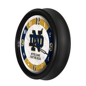 Notre Dame Indoor/Outdoor LED Wall Clock by Holland Bar Stool Co., AGS-ODClk14BK-08ND-Lep
