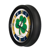 Notre Dame Indoor/Outdoor LED Wall Clock by Holland Bar Stool Co., AGS-ODClk14BK-08ND-Lep