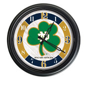 Notre Dame Indoor/Outdoor LED Wall Clock by Holland Bar Stool Co., AGS-ODClk14BK-08ND-Lep