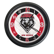 University of New Mexico Indoor/Outdoor LED Wall Clock by Holland Bar Stool Co., ODClk14BK-08NewMex