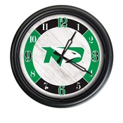 University of North Dakota Indoor/Outdoor LED Wall Clock by Holland Bar Stool Co., AGS-ODClk14BK-08NorDak