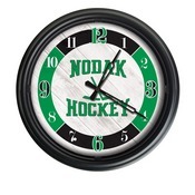 University of North Dakota Indoor/Outdoor LED Wall Clock by Holland Bar Stool Co., AGS-ODClk14BK-08NorDak