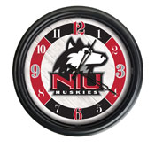 University of Northern Illinois Indoor/Outdoor LED Wall Clock by Holland Bar Stool Co., ODClk14BK-08NorIll