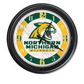 Northern Michigan University Indoor/Outdoor LED Wall Clock by Holland Bar Stool Co., ODClk14BK-08NorMic