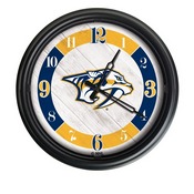 Nashville Predators Indoor/Outdoor LED Wall Clock by Holland Bar Stool Co., ODClk14BK-08NshPre
