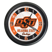 Oklahoma State University Indoor/Outdoor LED Wall Clock by Holland Bar Stool Co., ODClk14BK-08OKStUn