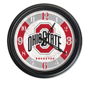 Ohio State University Indoor/Outdoor LED Wall Clock by Holland Bar Stool Co., ODClk14BK-08OhioSt