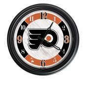 Philadelphia Flyers Indoor/Outdoor LED Wall Clock by Holland Bar Stool Co., ODClk14BK-08PhiFly