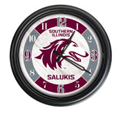 Southern Illinois University Indoor/Outdoor LED Wall Clock by Holland Bar Stool Co., ODClk14BK-08SouIll