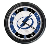 Tampa Bay Lightning Indoor/Outdoor LED Wall Clock by Holland Bar Stool Co., ODClk14BK-08TBLght