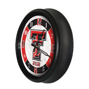 Texas Tech University Indoor/Outdoor LED Wall Clock by Holland Bar Stool Co., ODClk14BK-08TXTech