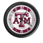 Texas A&M Indoor/Outdoor LED Wall Clock by Holland Bar Stool Co., ODClk14BK-08TexA-M