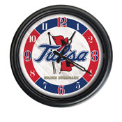 University of Tulsa Indoor/Outdoor LED Wall Clock by Holland Bar Stool Co., ODClk14BK-08TulsaU