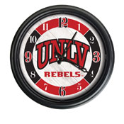University of Nevada Las Vegas Indoor/Outdoor LED Wall Clock by Holland Bar Stool Co., ODClk14BK-08UNevLV