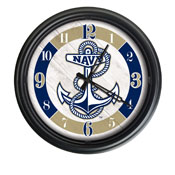US Naval Academy Indoor/Outdoor LED Wall Clock by Holland Bar Stool Co., ODClk14BK-08USNavA