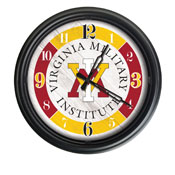 Virginia Military Institute Indoor/Outdoor LED Wall Clock by Holland Bar Stool Co., ODClk14BK-08VAMilI