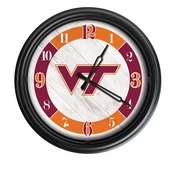 Virginia Tech University Indoor/Outdoor LED Wall Clock by Holland Bar Stool Co., ODClk14BK-08VATech