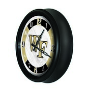 Wake Forest University Indoor/Outdoor LED Wall Clock by Holland Bar Stool Co., ODClk14BK-08WakeFr