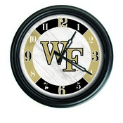 Wake Forest University Indoor/Outdoor LED Wall Clock by Holland Bar Stool Co., ODClk14BK-08WakeFr