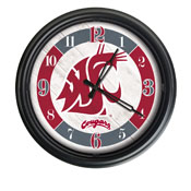 Washington State University Indoor/Outdoor LED Wall Clock by Holland Bar Stool Co., ODClk14BK-08WashSt