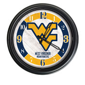 West Virginia University Indoor/Outdoor LED Wall Clock by Holland Bar Stool Co., ODClk14BK-08WestVA