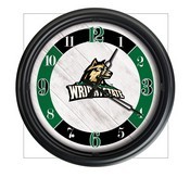 Wright State University Indoor/Outdoor LED Wall Clock by Holland Bar Stool Co., ODClk14BK-08WrtStU