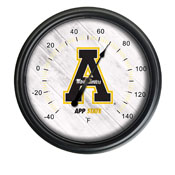 Appalachian State University Indoor/Outdoor LED Thermometer by Holland Bar Stool Company, ODThrm14BK-08AppStU