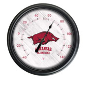 University of Arkansas Indoor/Outdoor LED Thermometer by Holland Bar Stool Company, ODThrm14BK-08ArknUn