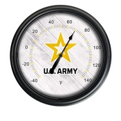 United States Army Indoor/Outdoor LED Thermometer by Holland Bar Stool Company, ODThrm14BK-08Army