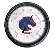 Boise State University Indoor/Outdoor LED Thermometer by Holland Bar Stool Company, ODThrm14BK-08BoiseS