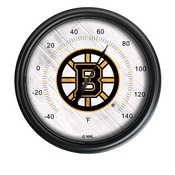 Boston Bruins Indoor/Outdoor LED Thermometer by Holland Bar Stool Company, ODThrm14BK-08BosBru