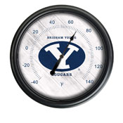 Brigham Young University Indoor/Outdoor LED Thermometer by Holland Bar Stool Company, ODThrm14BK-08BrigYn