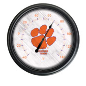 Clemson Indoor/Outdoor LED Thermometer by Holland Bar Stool Company, ODThrm14BK-08Clmson