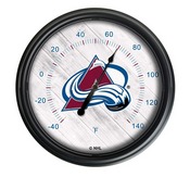 Colorado Avalanche Indoor/Outdoor LED Thermometer by Holland Bar Stool Company, ODThrm14BK-08ColAva