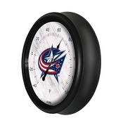 Columbus Blue Jackets Indoor/Outdoor LED Thermometer by Holland Bar Stool Company, ODThrm14BK-08ColBlu