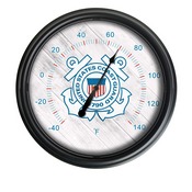 United States Coast Guard Indoor/Outdoor LED Thermometer by Holland Bar Stool Company, ODThrm14BK-08CstGrd
