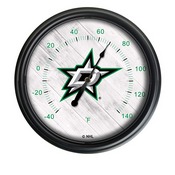 Dallas Stars Indoor/Outdoor LED Thermometer by Holland Bar Stool Company, ODThrm14BK-08DalSta