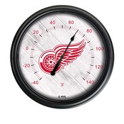Detroit Red Wings Indoor/Outdoor LED Thermometer by Holland Bar Stool Company, ODThrm14BK-08DetRed