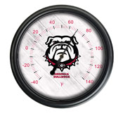 University of Georgia Indoor/Outdoor LED Thermometer by Holland Bar Stool Company, AGS-ODThrm14BK-08GA-Dog