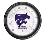 Kansas State University Indoor/Outdoor LED Thermometer by Holland Bar Stool Company, ODThrm14BK-08KnsasS