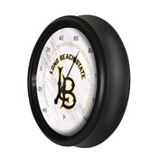Long Beach State University Indoor/Outdoor LED Thermometer by Holland Bar Stool Company, ODThrm14BK-08LBStUn