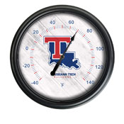 Louisiana Tech University Indoor/Outdoor LED Thermometer by Holland Bar Stool Company, ODThrm14BK-08LaTech