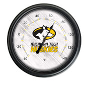 Michigan Tech University Indoor/Outdoor LED Thermometer by Holland Bar Stool Company, ODThrm14BK-08MITech