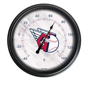 Cleveland Guardians Indoor/Outdoor LED Thermometer Cover by Holland Bar Stool Company, ODThrm14BK-08MLBCle