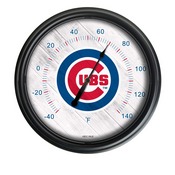 Chicago Cubs Indoor/Outdoor LED Thermometer Cover by Holland Bar Stool Company, ODThrm14BK-08MLBCub