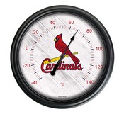 St. Louis Cardinals Indoor/Outdoor LED Thermometer Cover by Holland Bar Stool Company, ODThrm14BK-08MLBStL
