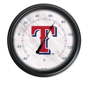 Texas Rangers Indoor/Outdoor LED Thermometer Cover by Holland Bar Stool Company, ODThrm14BK-08MLBTex