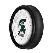 Michigan State University Indoor/Outdoor LED Thermometer by Holland Bar Stool Company, ODThrm14BK-08MichSt
